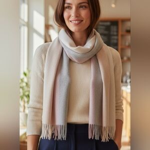 LOUISA PERINI 100% Cashemere  Elegant Multicolor Scarf.